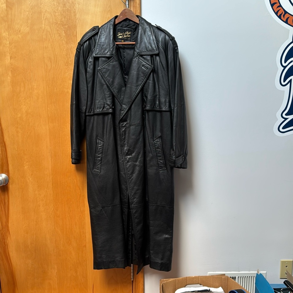 Men’s Leather coat, from first by Clyde, Burtrum, excellent condition, size 40